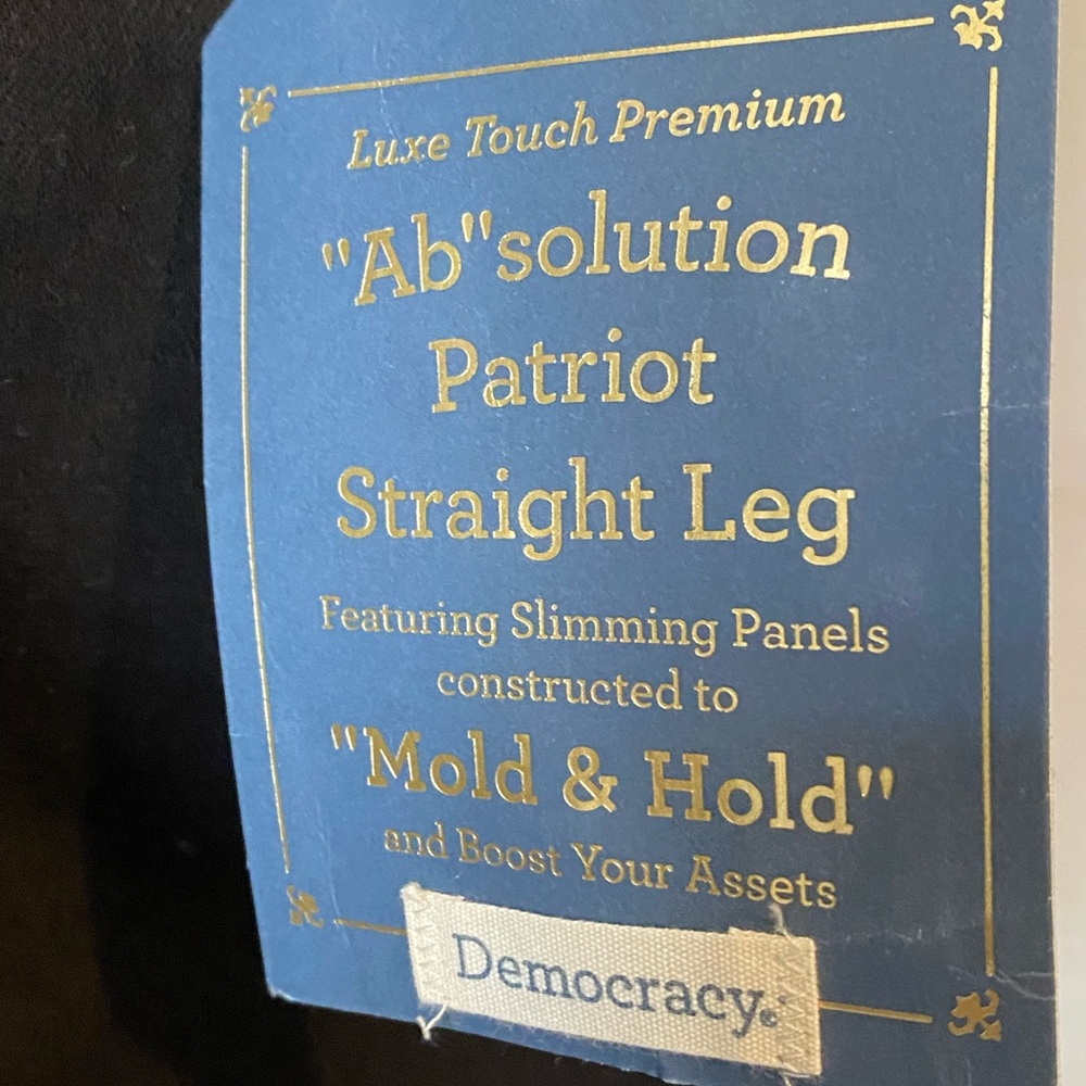 Women’s Democracy Ab Solution Patriot Black Straight Leg Jeans NWT size 4 - Picture 15 of 15